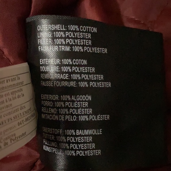 Macy’s collectionb Newyork burgundy puffer coat Xl - Picture 5 of 10